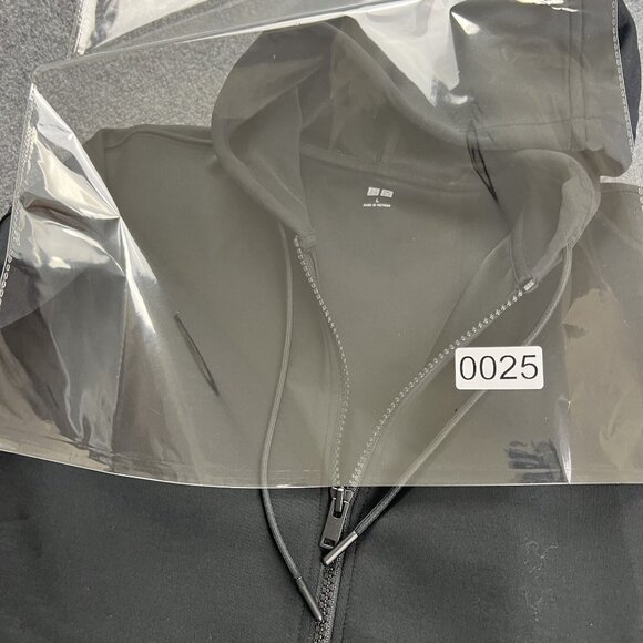 Uniqlo Black Full-Zip Hoodie With Drawstrings Size L - Picture 9 of 10